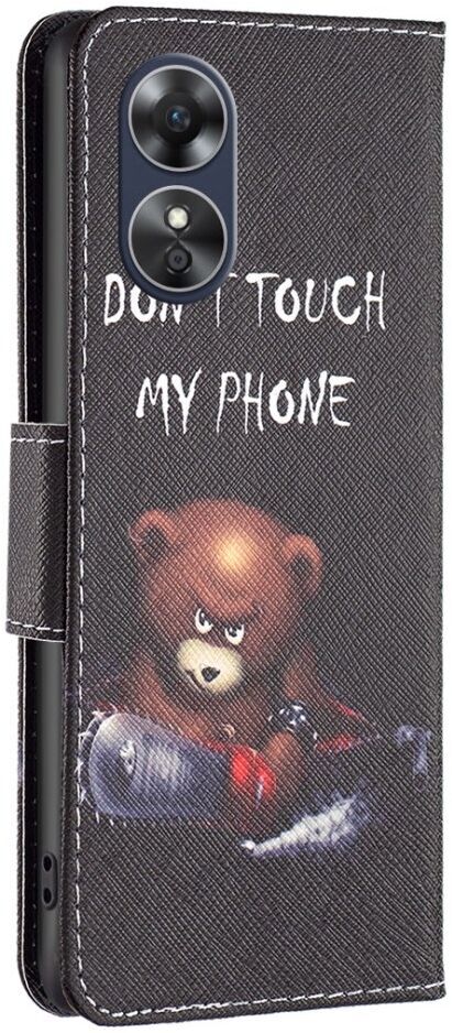 Oppo A17 Hoesje Portemonnee Book Case Beer Print afbeelding 7