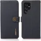 Samsung Galaxy S23 Ultra Hoesje RFID Portemonnee Book Case Blauw afbeelding 2