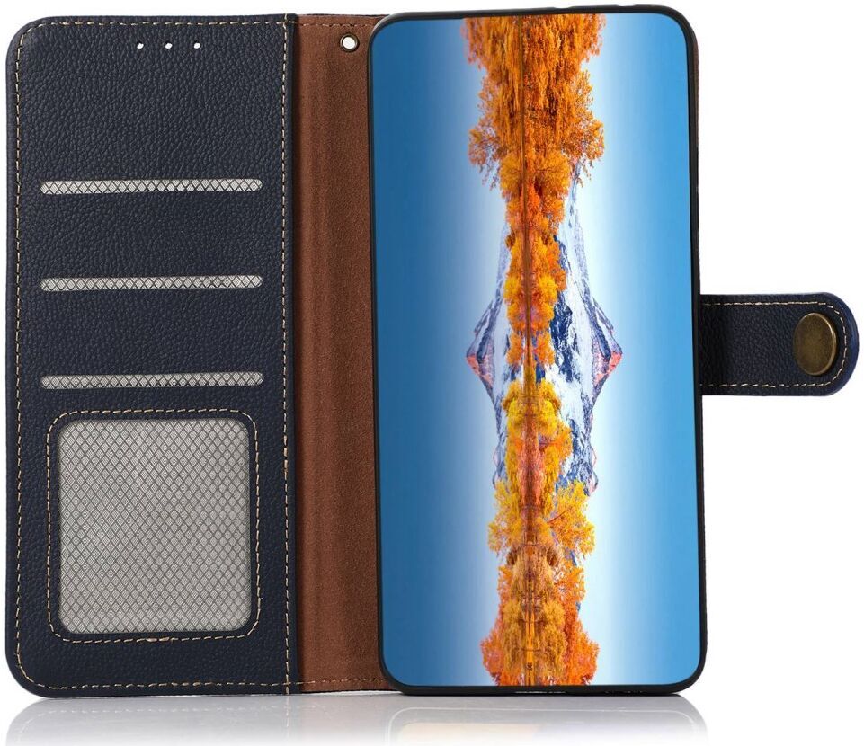 Samsung Galaxy S23 Ultra Hoesje RFID Portemonnee Book Case Blauw afbeelding 1