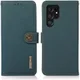 Samsung Galaxy S23 Ultra Hoesje RFID Portemonnee Book Case Groen afbeelding 2
