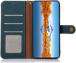 Samsung Galaxy S23 Ultra Hoesje RFID Portemonnee Book Case Groen afbeelding