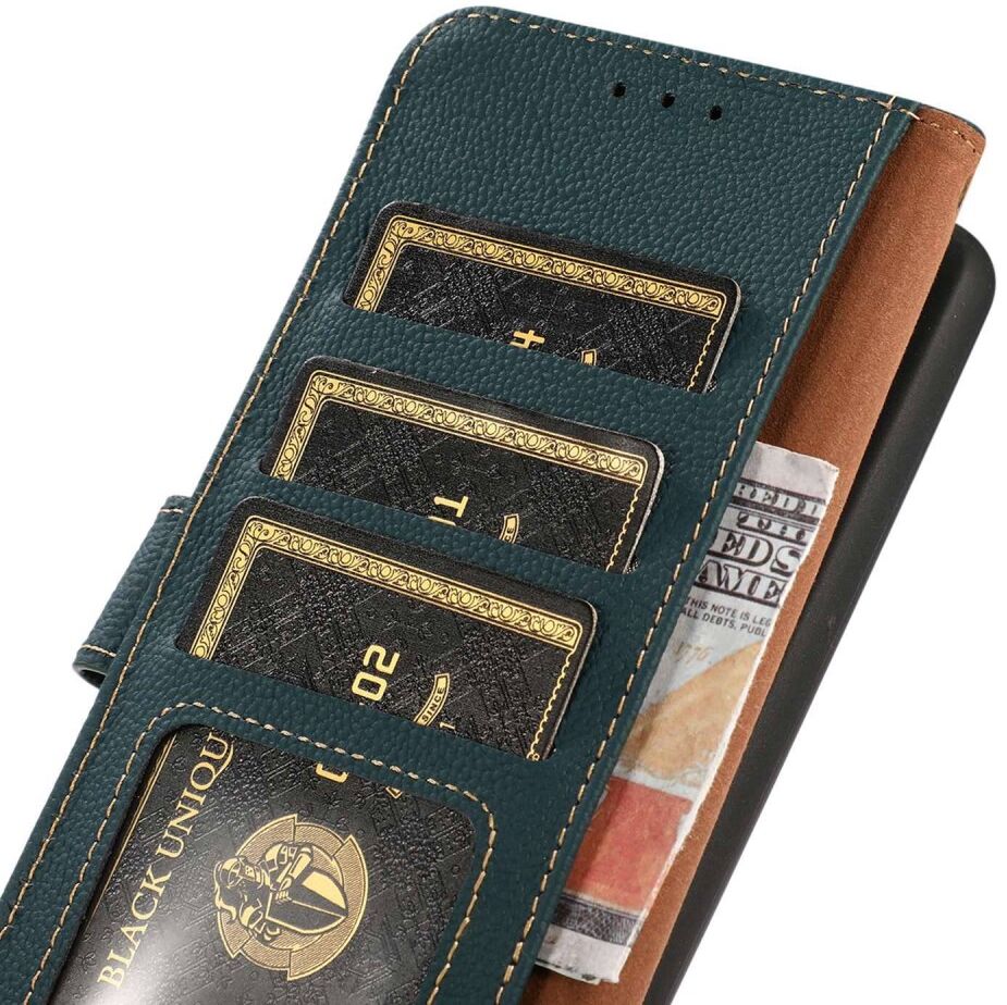 Samsung Galaxy S23 Ultra Hoesje RFID Portemonnee Book Case Groen afbeelding 5