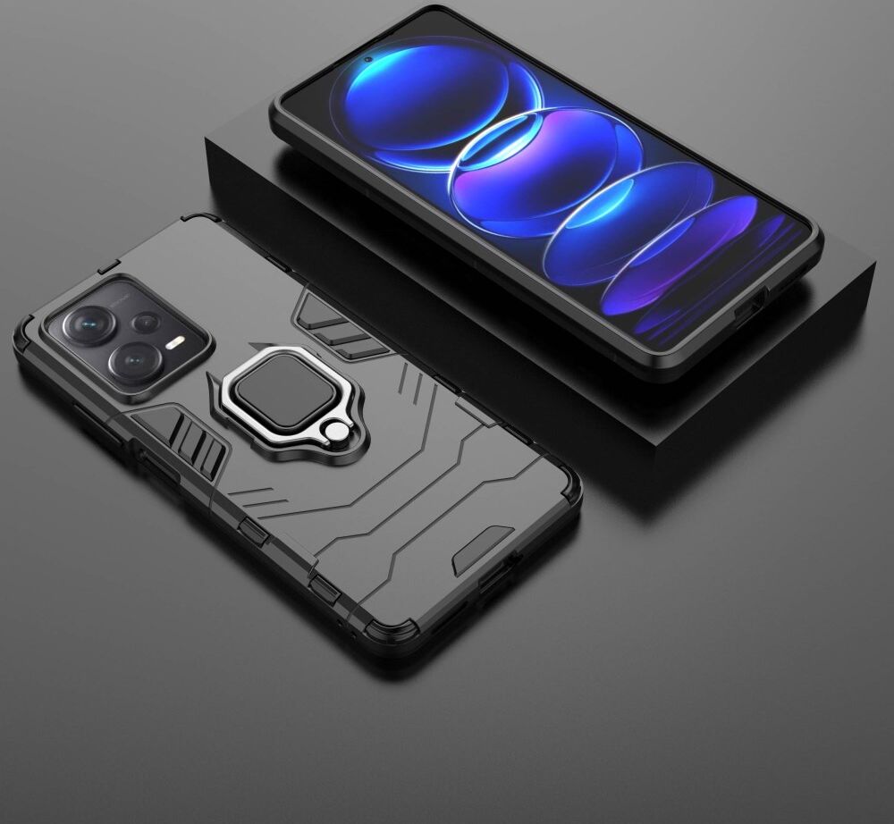 Xiaomi Redmi Note 12 Pro Plus Hoesje Magnetische Kickstand Ring Zwart afbeelding 5
