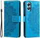 Oppo A17 Hoesje Mandala Book Case met Pasjeshouder Blauw afbeelding 1