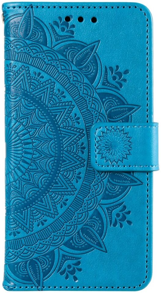 Oppo A17 Hoesje Mandala Book Case met Pasjeshouder Blauw afbeelding 5