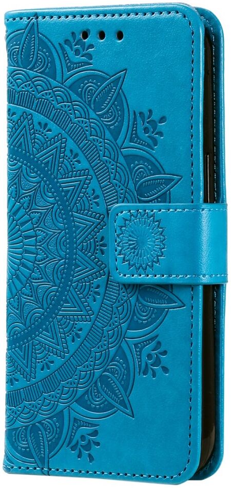 Oppo A17 Hoesje Mandala Book Case met Pasjeshouder Blauw afbeelding 6