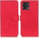 KHAZNEH Motorola Moto G72 Hoesje Retro Wallet Book Case Rood afbeelding 2