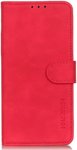 KHAZNEH Motorola Moto G72 Hoesje Retro Wallet Book Case Rood afbeelding 8