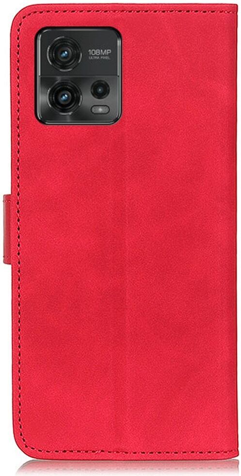 KHAZNEH Motorola Moto G72 Hoesje Retro Wallet Book Case Rood afbeelding 9