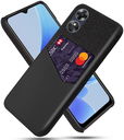 Oppo A17 Hoesje met Kaarthouder Back Cover Zwart