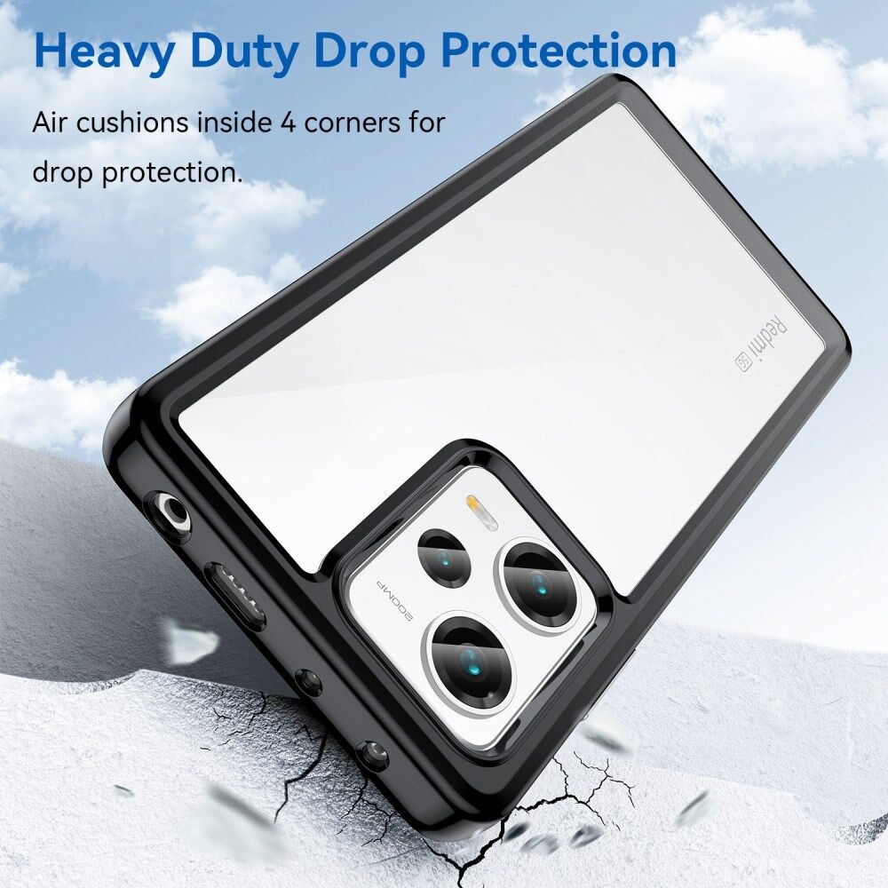 Xiaomi Redmi Note 12 Pro Plus Hoesje Acryl Back Cover Zwart afbeelding 3