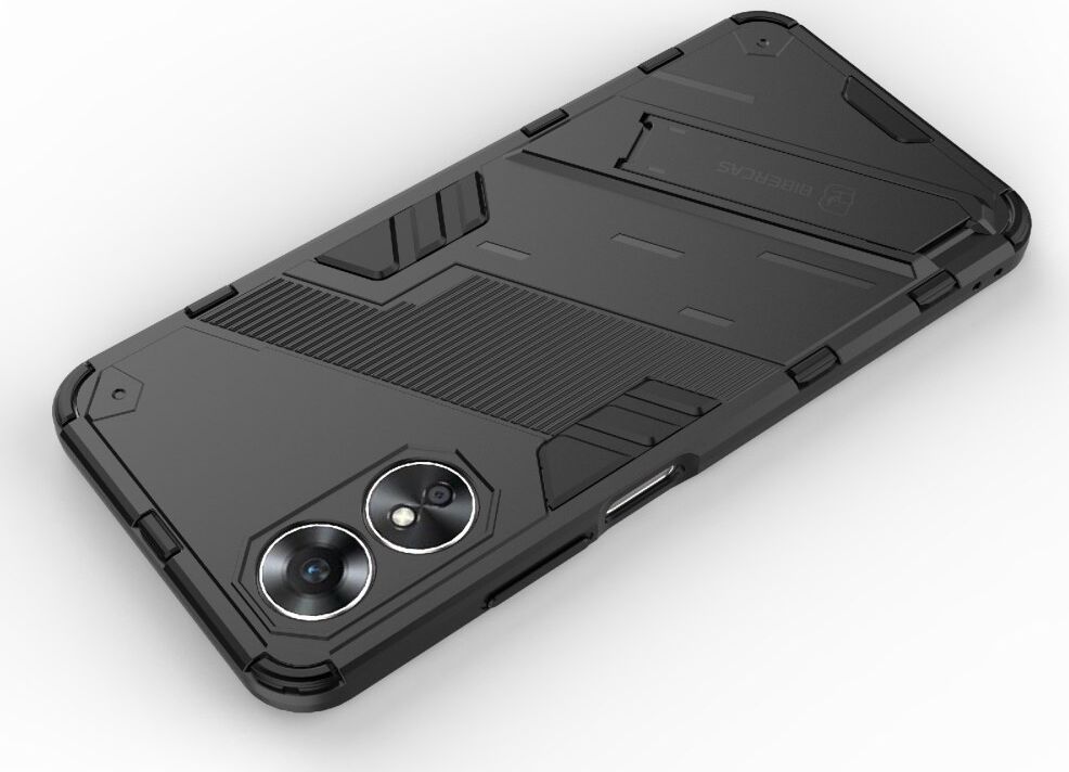 Oppo A17 Hoesje Shockproof Kickstand Back Cover Zwart afbeelding 5