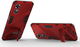 Oppo A17 Hoesje Shockproof Kickstand Back Cover Rood afbeelding 2