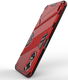 Oppo A17 Hoesje Shockproof Kickstand Back Cover Rood afbeelding 3