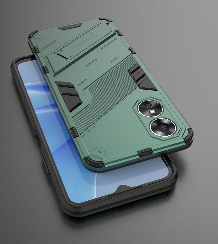 Oppo A17 Hoesje Shockproof Kickstand Back Cover Groen afbeelding 4