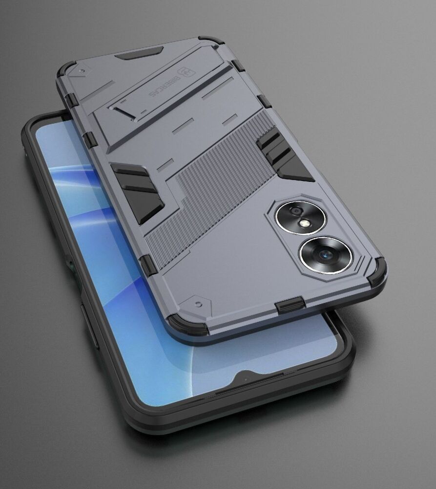Oppo A17 Hoesje Shockproof Kickstand Back Cover Blauw afbeelding 4