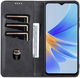 AZNS Oppo A17 Hoesje Wallet Book Case Kunstleer Zwart afbeelding 2