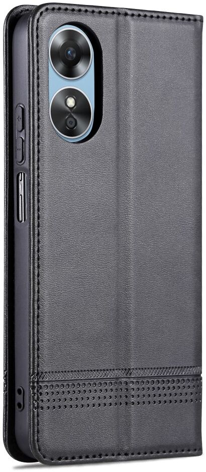 AZNS Oppo A17 Hoesje Wallet Book Case Kunstleer Zwart afbeelding 8