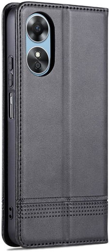 AZNS Oppo A17 Hoesje Wallet Book Case Kunstleer Zwart afbeelding 8