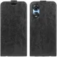 Oppo A58 5G / A78 5G Hoesje Verticale Flip Wallet Case Kunstleer Zwart afbeelding 2