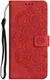 Samsung Galaxy A34 Hoesje Mandala Book Case met Pasjeshouder Rood afbeelding 2