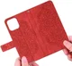 Samsung Galaxy A34 Hoesje Mandala Book Case met Pasjeshouder Rood afbeelding 3