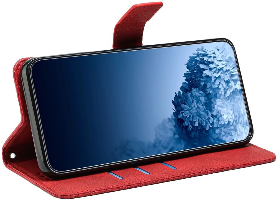 Samsung Galaxy A34 Hoesje Mandala Book Case met Pasjeshouder Rood afbeelding 5