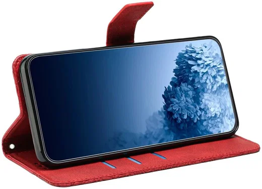 Samsung Galaxy A34 Hoesje Mandala Book Case met Pasjeshouder Rood afbeelding 5