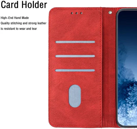 Samsung Galaxy A34 Hoesje Mandala Book Case met Pasjeshouder Rood afbeelding 6