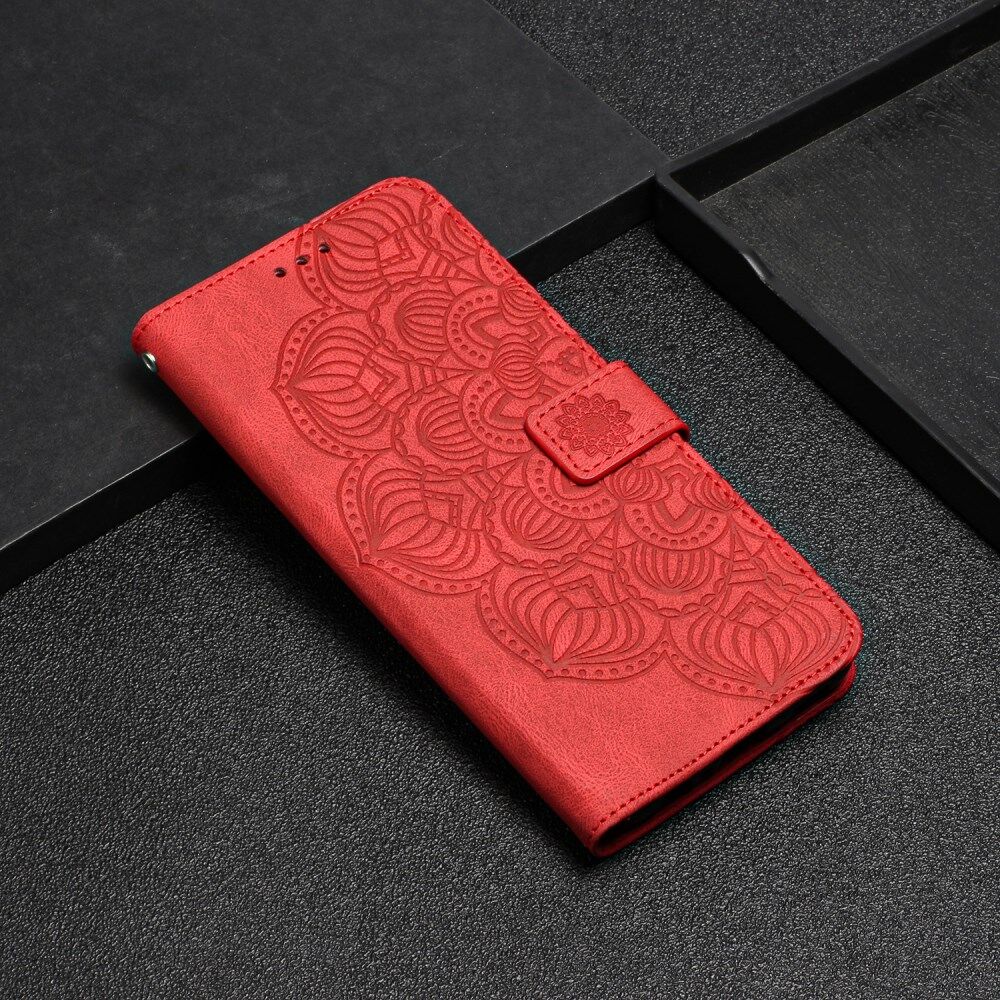 Samsung Galaxy A34 Hoesje Mandala Book Case met Pasjeshouder Rood afbeelding 9