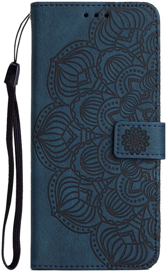 Samsung Galaxy A34 Hoesje Mandala Book Case met Pasjeshouder Blauw afbeelding 2