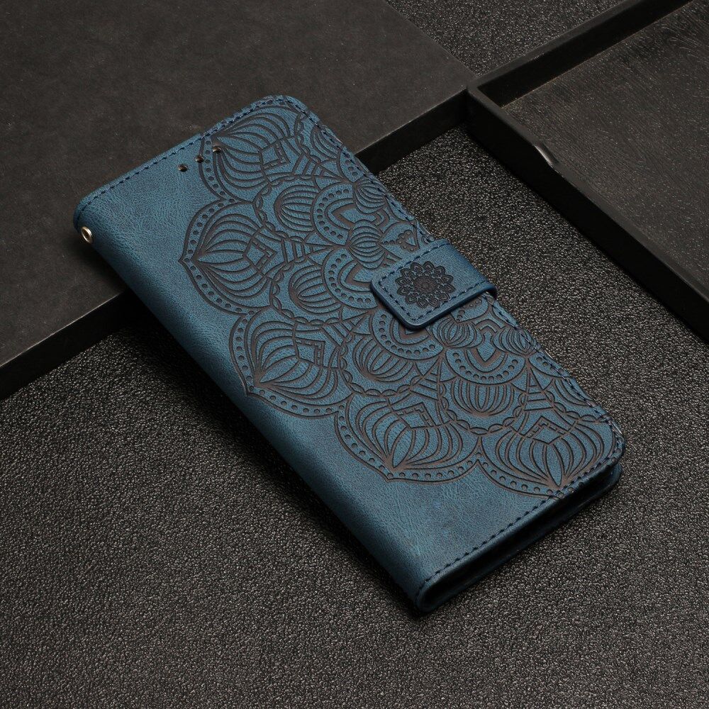 Samsung Galaxy A34 Hoesje Mandala Book Case met Pasjeshouder Blauw afbeelding 9