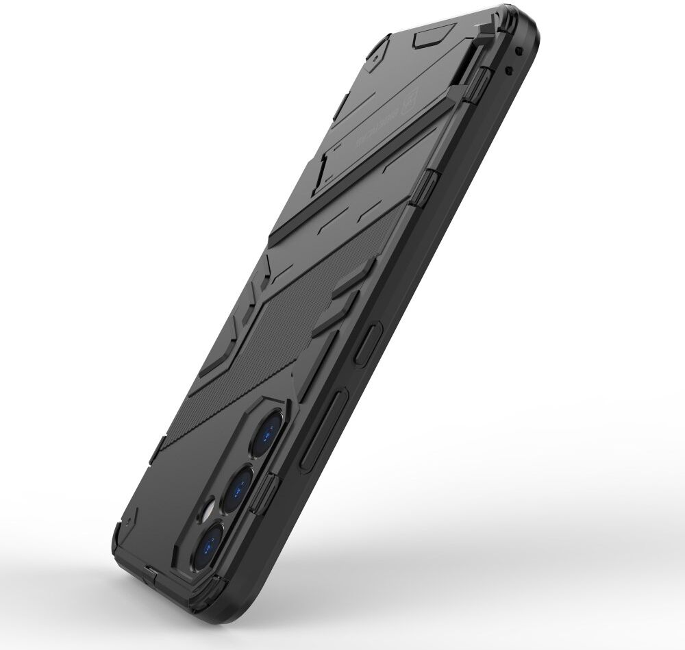 Samsung Galaxy A34 Hoesje Shockproof Kickstand Back Cover Zwart afbeelding 4