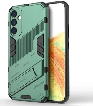 Samsung Galaxy A34 Hoesje Shockproof Kickstand Back Cover Groen