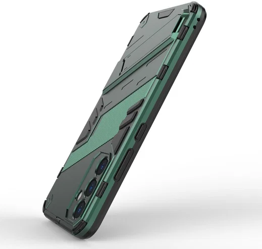 Samsung Galaxy A34 Hoesje Shockproof Kickstand Back Cover Groen afbeelding 3