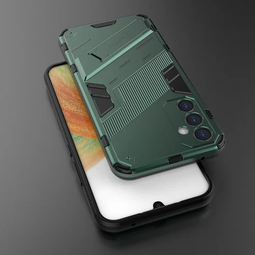 Samsung Galaxy A34 Hoesje Shockproof Kickstand Back Cover Groen afbeelding 4
