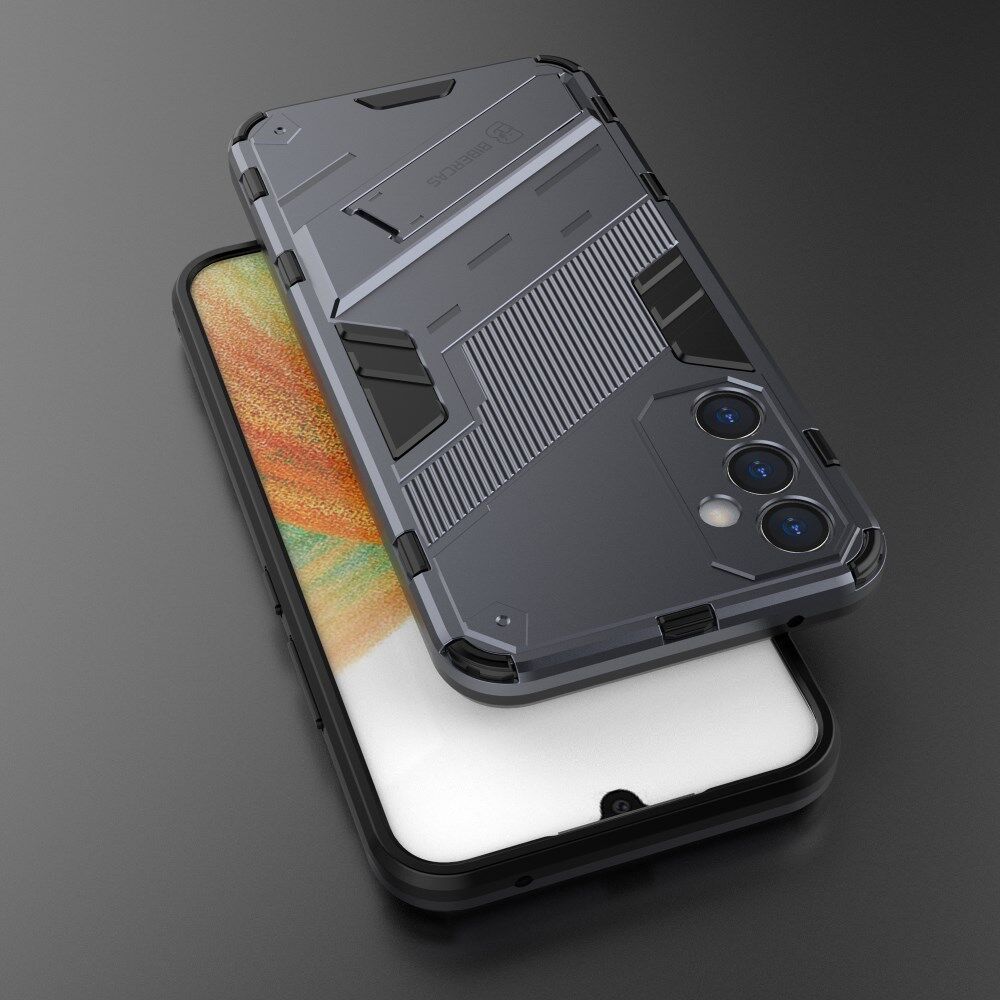 Samsung Galaxy A34 Hoesje Shockproof Kickstand Back Cover Blauw afbeelding 4