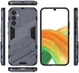Samsung Galaxy A34 Hoesje Shockproof Kickstand Back Cover Blauw afbeelding 7