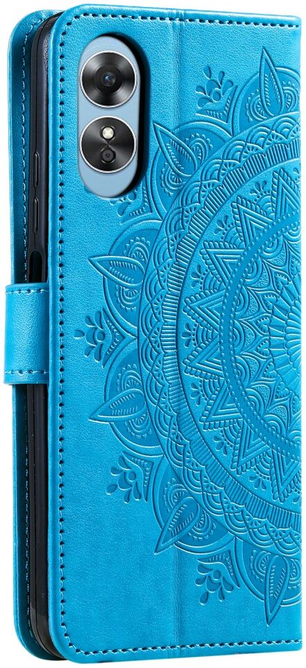 Oppo A58 5G / A78 5G Hoesje Mandala Book Case met Pasjeshouder Blauw afbeelding 6