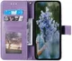 Oppo A58 5G / A78 5G Hoesje Mandala Book Case met Pasjeshouder Paars afbeelding 2