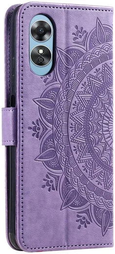 Oppo A58 5G / A78 5G Hoesje Mandala Book Case met Pasjeshouder Paars afbeelding 6