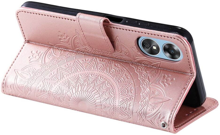 Oppo A58 5G / A78 5G Hoesje Mandala Book Case met Pasjeshouder Roze afbeelding 4