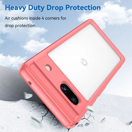 Google Pixel 7a Hoesje Acryl Back Cover Rood afbeelding 3