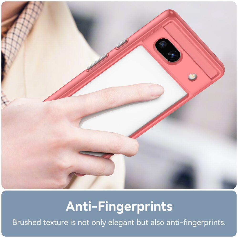 Google Pixel 7a Hoesje Acryl Back Cover Rood afbeelding 5
