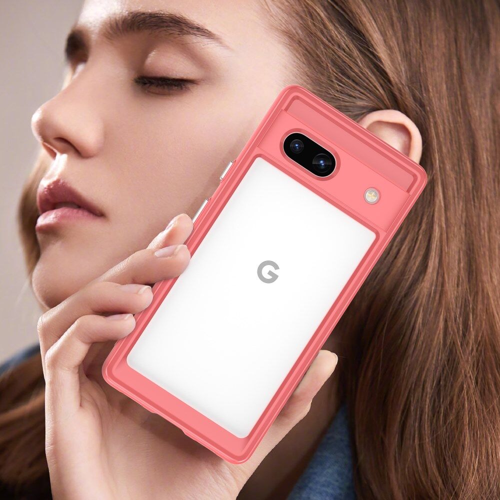Google Pixel 7a Hoesje Acryl Back Cover Rood afbeelding 7