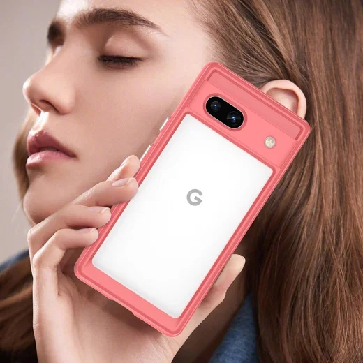 Google Pixel 7a Hoesje Acryl Back Cover Rood afbeelding 7