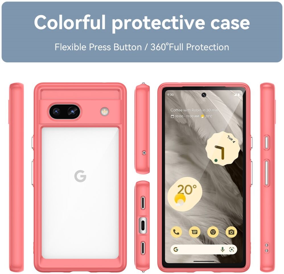 Google Pixel 7a Hoesje Acryl Back Cover Rood afbeelding 8