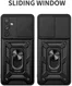 Samsung Galaxy A34 Hoesje met Camera Slider en Kickstand Ring Blauw afbeelding 9