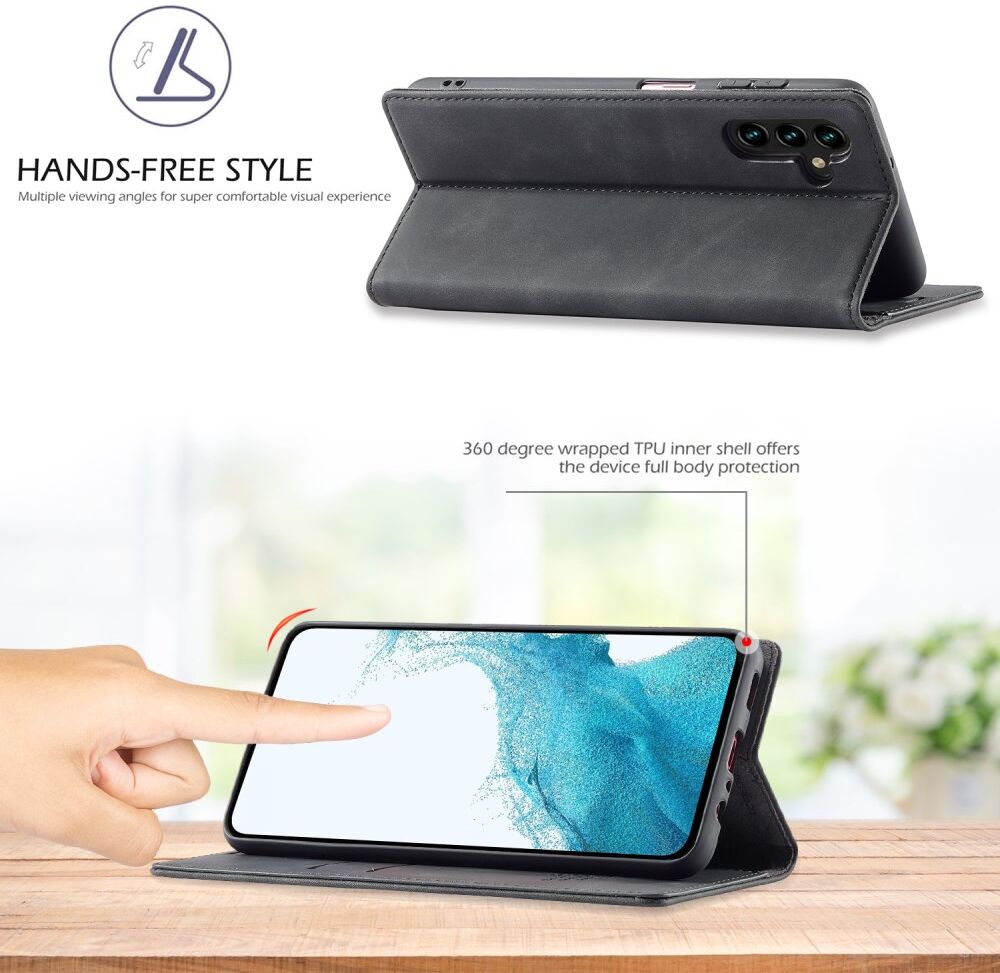 LC.IMEEKE Samsung Galaxy A34 Hoesje Wallet Book Case Zwart afbeelding 11