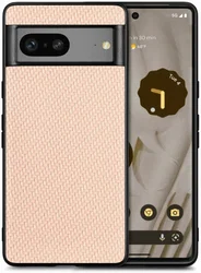Google Pixel 7a Hoesje Carbon Fiber Back Cover Roze afbeelding